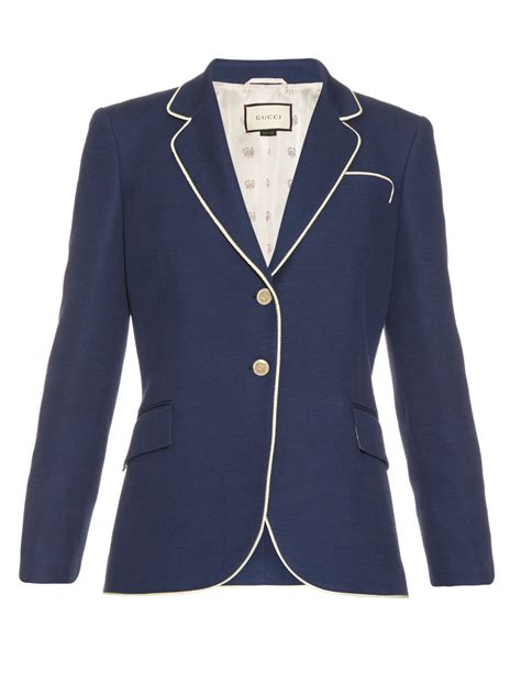 gucci blazers for women|gucci fitted silk blazer women.